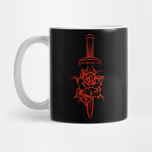 Tattoo dagger rose Mug